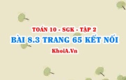 Bài 8.3 trang 65 Toán 10 Kết nối tri thức Tập 2